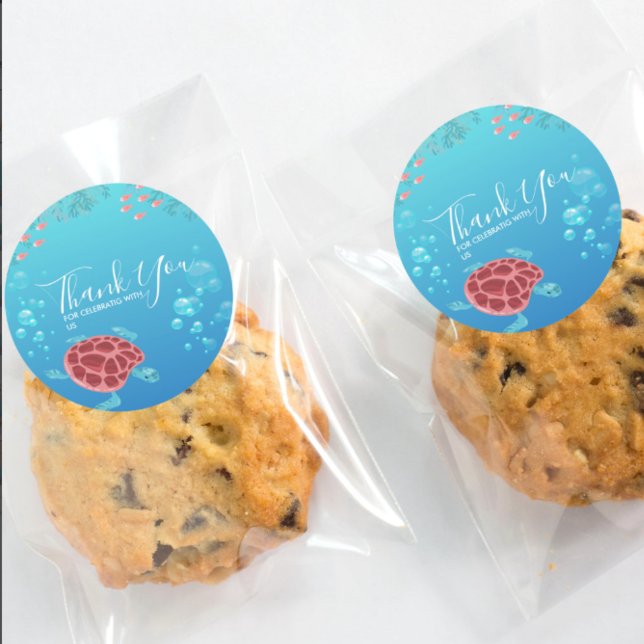 Sticker Rond Sous les créatures de la mer (Créateur téléchargé)