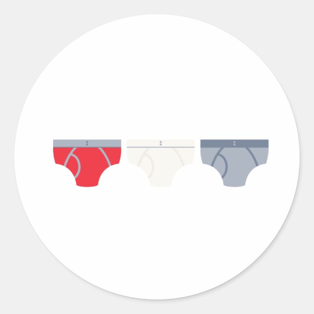 Sticker Rond Sous-vêtements (Devant)