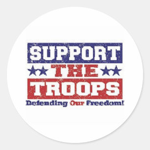 Sticker Rond Soutenez nos troupes