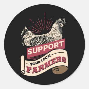 Sticker Rond Soutenez vos agriculteurs locaux _1