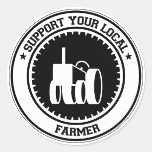 Sticker Rond Soutenez votre agriculteur local