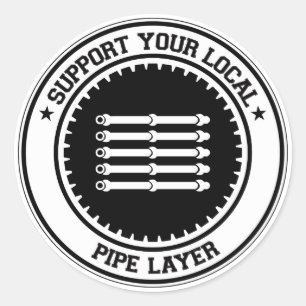 Sticker Rond Soutenez votre couche locale de tuyau