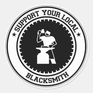 Sticker Rond Soutenez votre forgeron local