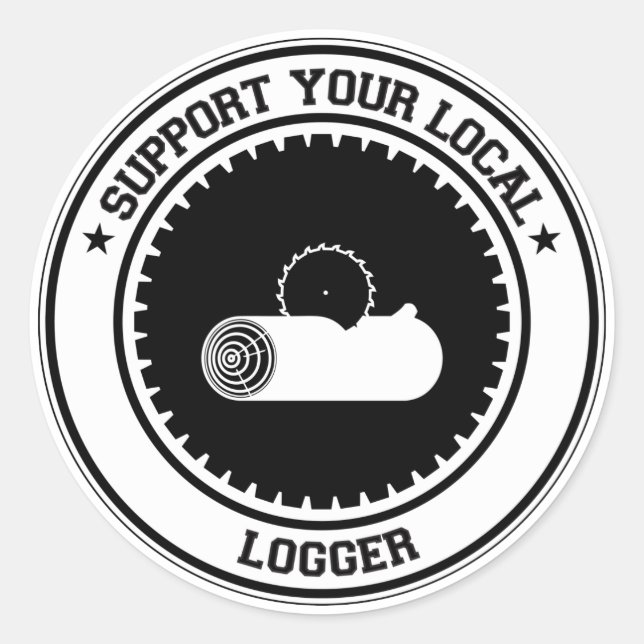 Sticker Rond Soutenez votre journal local (Devant)