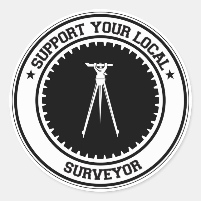 Sticker Rond Soutenez votre Surveillant local (Devant)