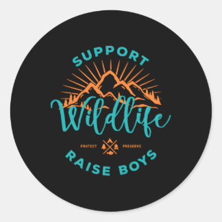 Sticker Rond Soutenir la levée de la faune