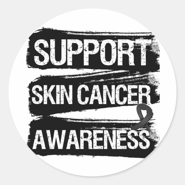 Sticker Rond Soutenir le groupe de sensibilisation au cancer de (Devant)