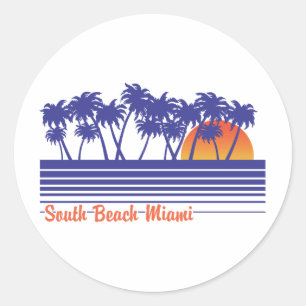 Sticker Rond South Beach Miami