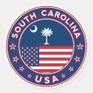 Sticker Rond South Carolina sticker, phone se marie, tote bag