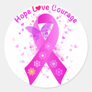 Sticker Rond Soutien au cancer du sein