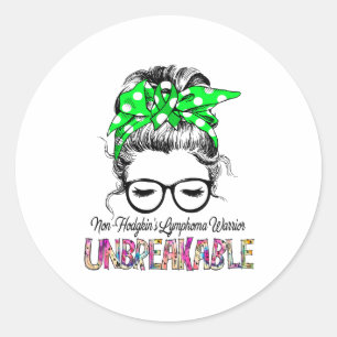 Sticker Rond Soutien au ruban de sensibilisation au lymphome de