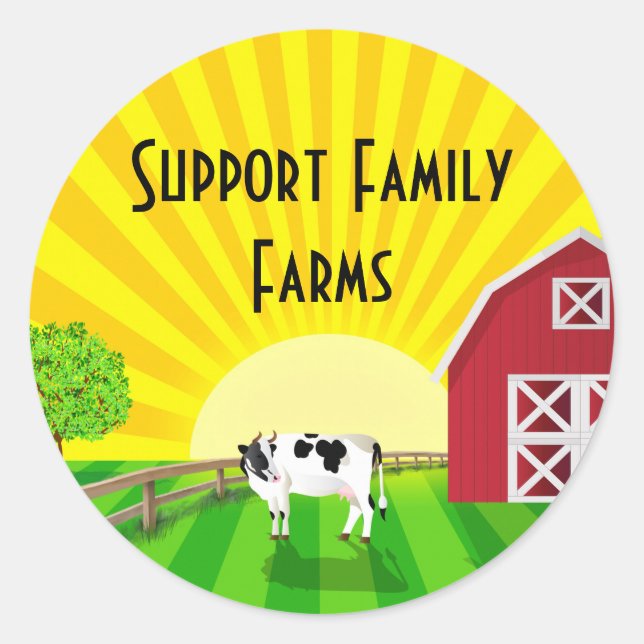 Sticker Rond Soutien aux exploitations familiales (Devant)