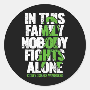 Sticker Rond Soutien aux maladies du rein - Famille Maladie du
