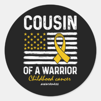 Sticker Rond Soutien aux survivants du cancer de l'enfance Cous