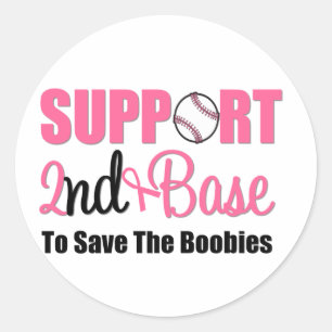 Sticker Rond Soutien contre le cancer du sein 2e base