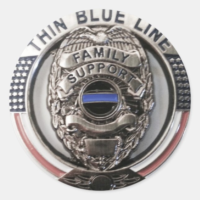 Sticker Rond Soutien de la police (Devant)
