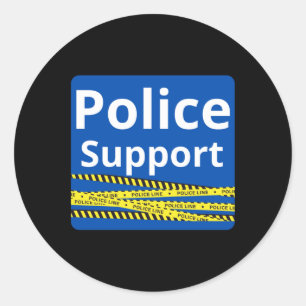 Sticker Rond Soutien de la police