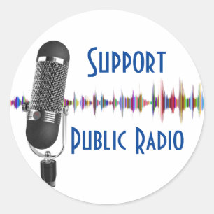 Sticker Rond Soutien de la radio publique
