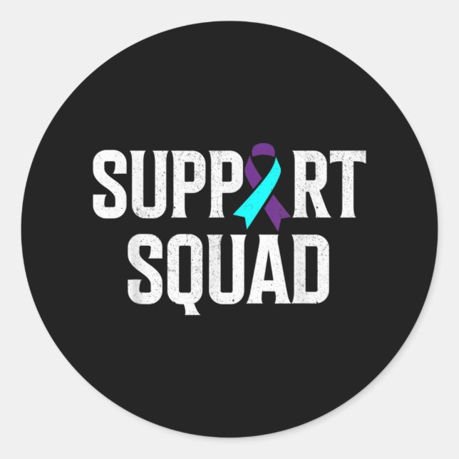 Sticker Rond Soutien de l'Escadron pour la sensibilisation à la (Devant)