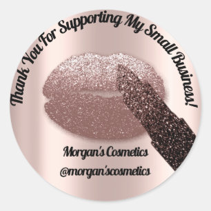Sticker Rond Soutien du Merci maquillage des petites entreprise