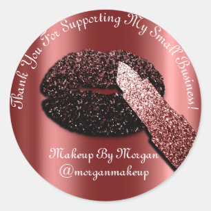 Sticker Rond Soutien du Merci maquillage des petites entreprise