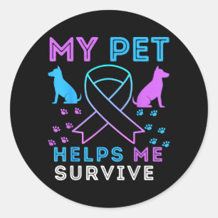 Sticker Rond Soutien émotionnel de prévention de survie pour an