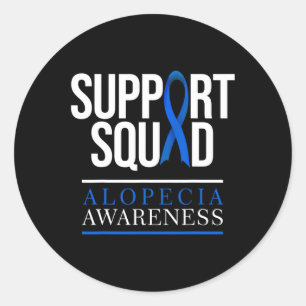 Sticker Rond Soutien Équipe Alopécie Sensibilisation Perte de c