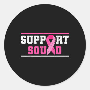 Sticker Rond Soutien Squad Sensibilisation au cancer du sein Ru