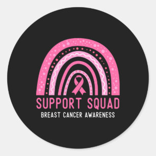 Sticker Rond Soutien Squad Sensibilisation au cancer du sein Ru
