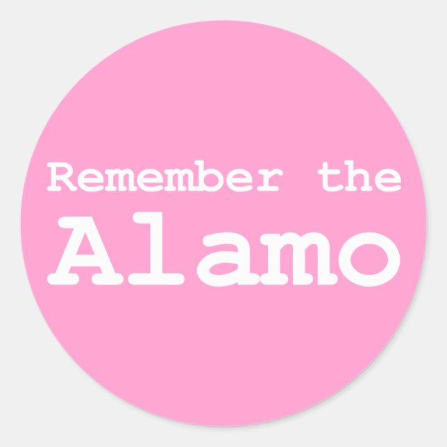 Sticker Rond Souvenez-vous des cadeaux Alamo (Devant)