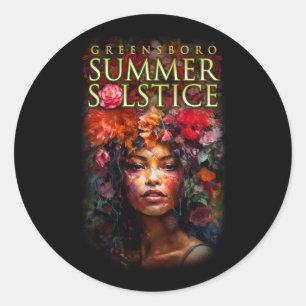 Sticker Rond Souvenir 2023 Greensboro Summer Solstice Festival