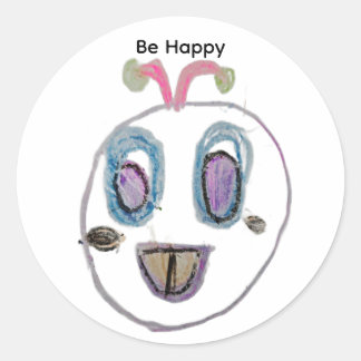Sticker Rond Soyez heureux