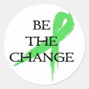 Sticker Rond Soyez le changement - Mois de sensibilisation à la