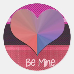 Sticker Rond Soyez le coeur réfléchi de Valentine