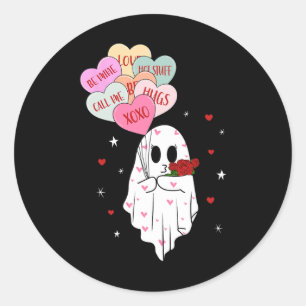 Sticker Rond Soyez Mon Boo Valentine Ghost Avec Bylloon Happy V