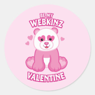 Sticker Rond Soyez mon Webkinz Valentine
