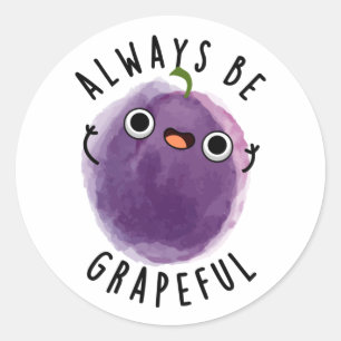 Sticker Rond Soyez toujours souriant jeu de pépins amusant