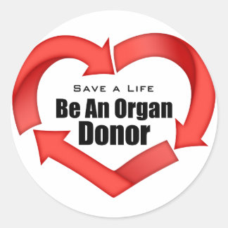 Sticker Rond Soyez un donateur d'organe