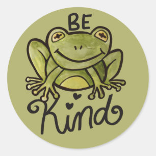 Sticker Rond Soyez une grenouille