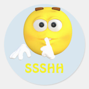 Sticker Rond Soyez visage tranquille de bande dessinée