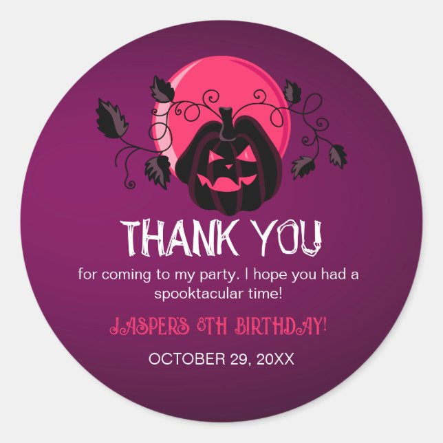 Sticker Rond Soyons Éffrayants Halloween fête d'anniversaire Me (Devant)