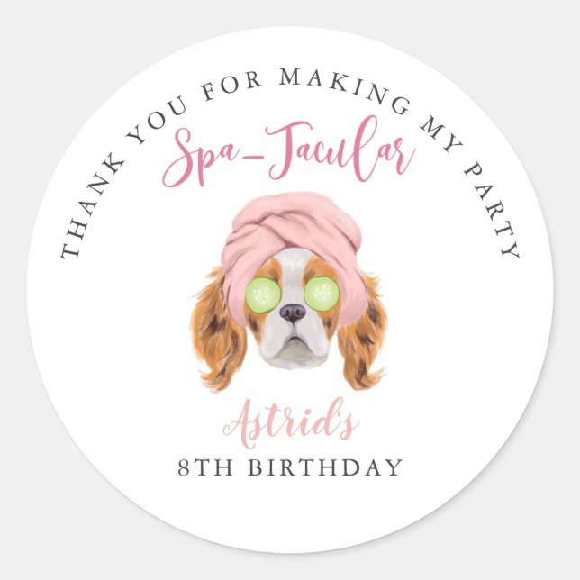 Sticker Rond Spa Glam Squad Anniversaire Merci (Devant)