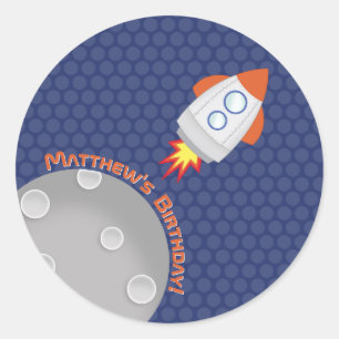 Sticker Rond Space Adventure