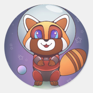 Sticker Rond Space Panda Chippy !