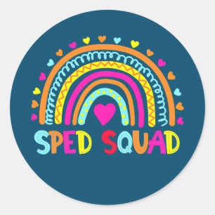 Sticker Rond Spad Escadron spécial Ed Rainbow Enseignant Retour