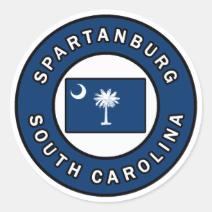 Sticker Rond Spartanburg Caroline du Sud
