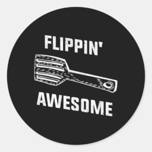 Sticker Rond Spatule incroyablement géniale - Boulanger ou cuis