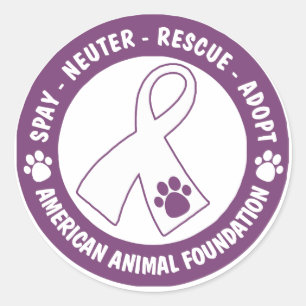 Sticker Rond Spay, Neuter, Secourir, Adopter