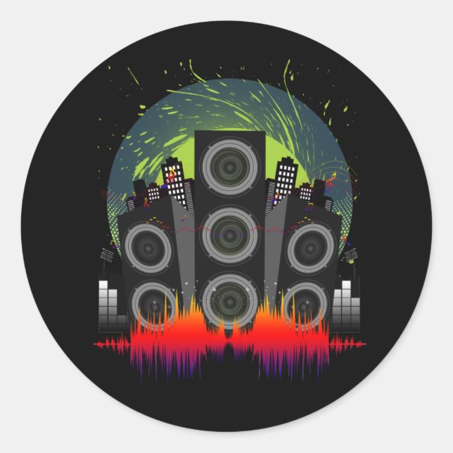 Sticker Rond Speaker Blast  (Devant)
