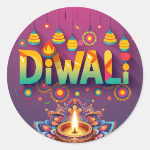 Sticker Rond Spécial Diwali